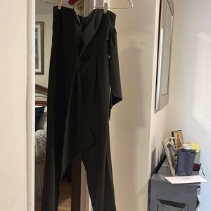 Olive green strapless jumpsuit